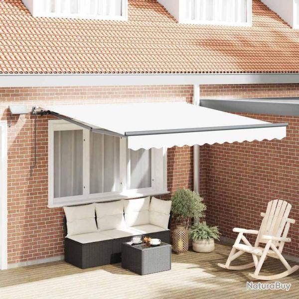 Store rtractable manuel avec LED blanc 350x250 cm