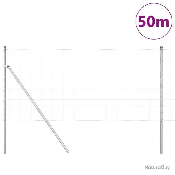 Clture de champ 1x50 m en acier galvanis