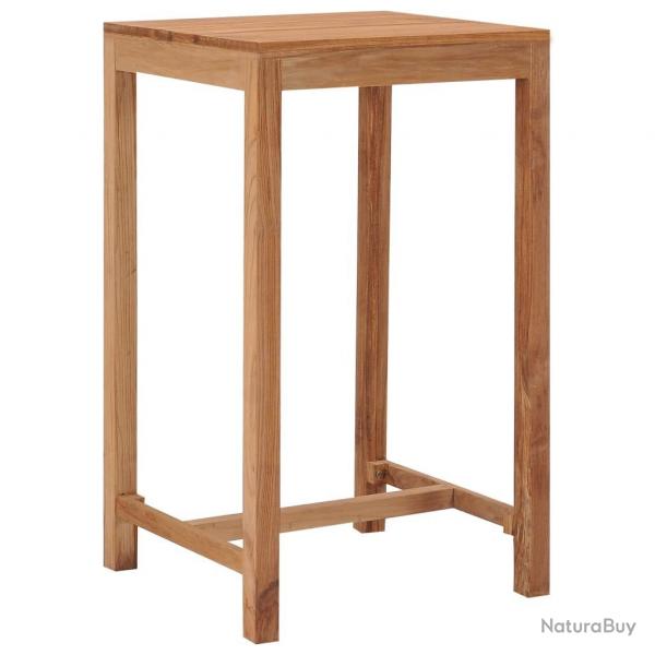 Table de bar de jardin 60x60x105 cm bois de teck solide
