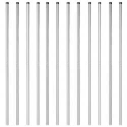 Poteaux de clôture 12 pcs Argent 140 cm Acier galvanisé