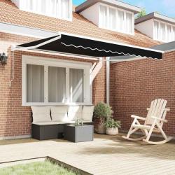 Store manuel pliable noir 350 x 250 cm