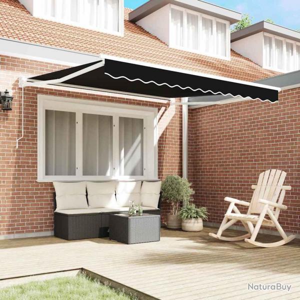 Store manuel pliable noir 350 x 250 cm