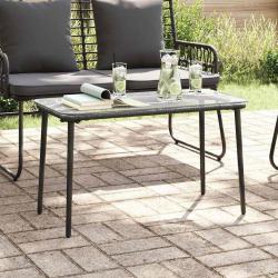 Table de Jardin Noir 80 x 40 x 45 cm Poly rotin