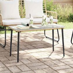 Table de Jardin Naturel 80 x 40 x 45 cm Poly rotin