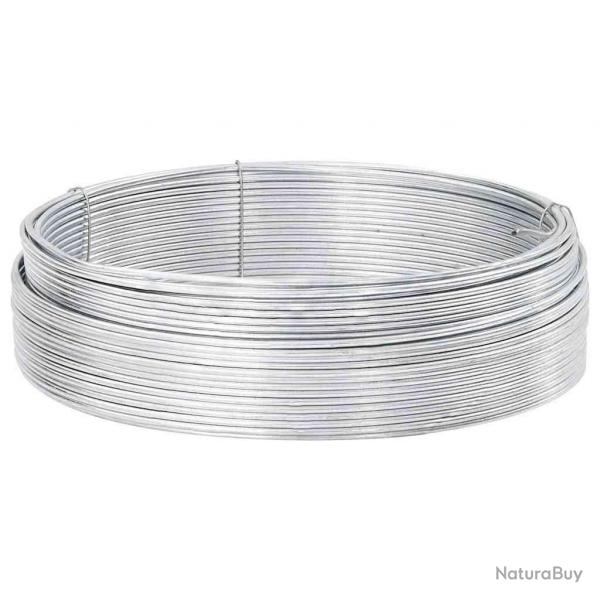 Fil de clture Argent 80 m Acier galvanis par trempage  chaud