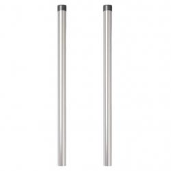 Poteaux de clôture 2 pcs Argent 80 cm Acier galvanisé