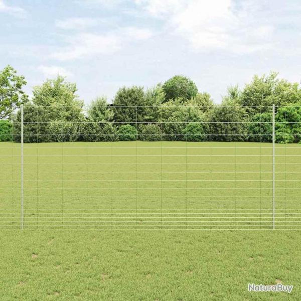 Poteaux de clture 22 pcs U-Channel 150 cm en acier galvanis