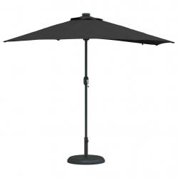 Parasol de jardin Noir 294 x 150 x 223 cm tissu