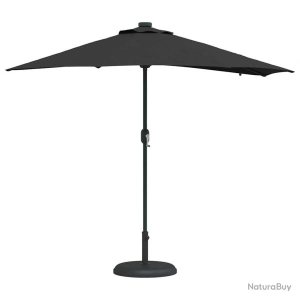 Parasol de jardin Noir 294 x 150 x 223 cm tissu