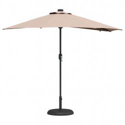 Parasol de jardin Taupe 294 x 150 x 223 cm tissu