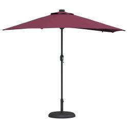 Parasol de jardin Rouge bordeaux 294 x 150 x 223 cm tissu