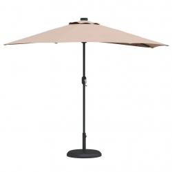 Parasol de jardin Taupe 294 x 150 x 224 cm tissu