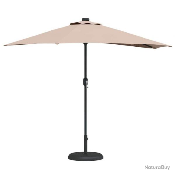 Parasol de jardin Taupe 294 x 150 x 224 cm tissu