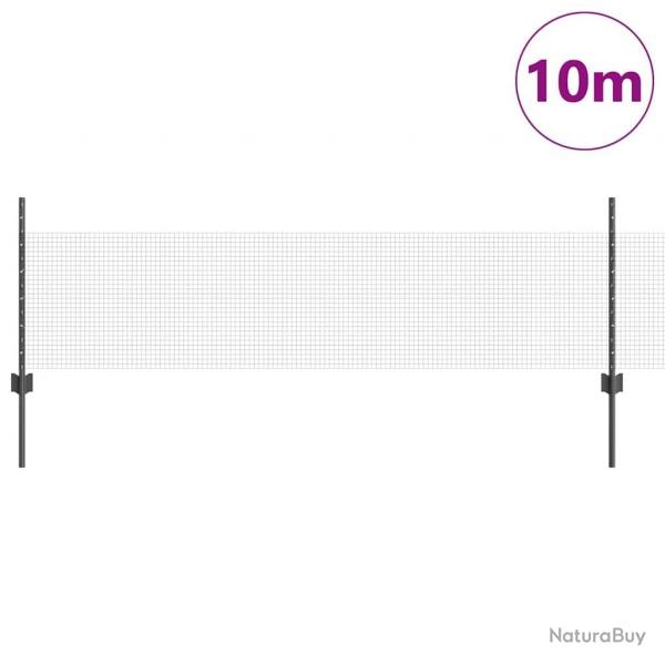 Set de Clture en Fil de Fer Set de 2 Gris Mtal Grand Robuste