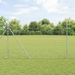 Clôture de champ 1,6x10 m en acier galvanisé