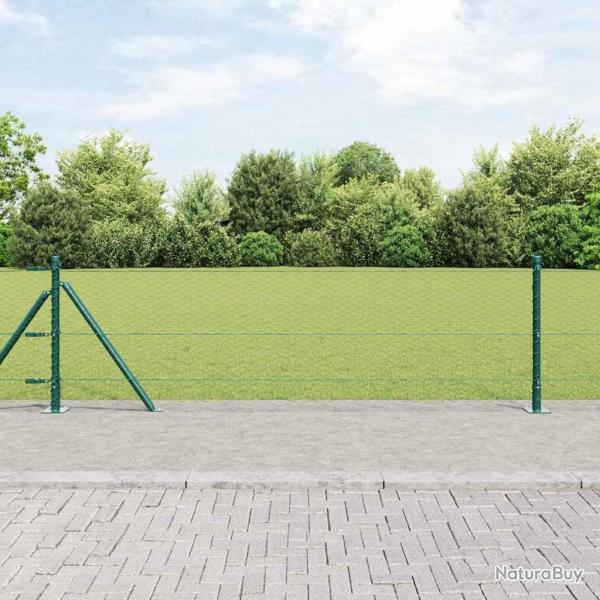 Clture Hexagonale Verte 0,6x10 m Acier