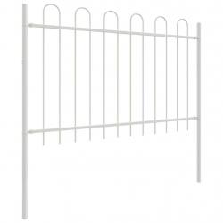 Clôture de jardin en forme de dôme blanc, 1,7x0,8 m en acier