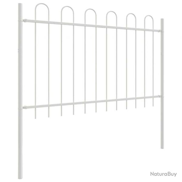 Clture de jardin en forme de dme blanc, 1,7x0,8 m en acier