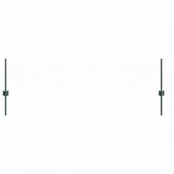 Poteaux de clôture 22 pcs Vert 80 x 2.7 x 2.7 cm. Acier