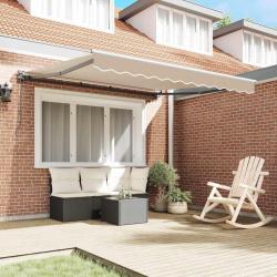 Auvent Rétractable Beige 300x250 cm Polyester