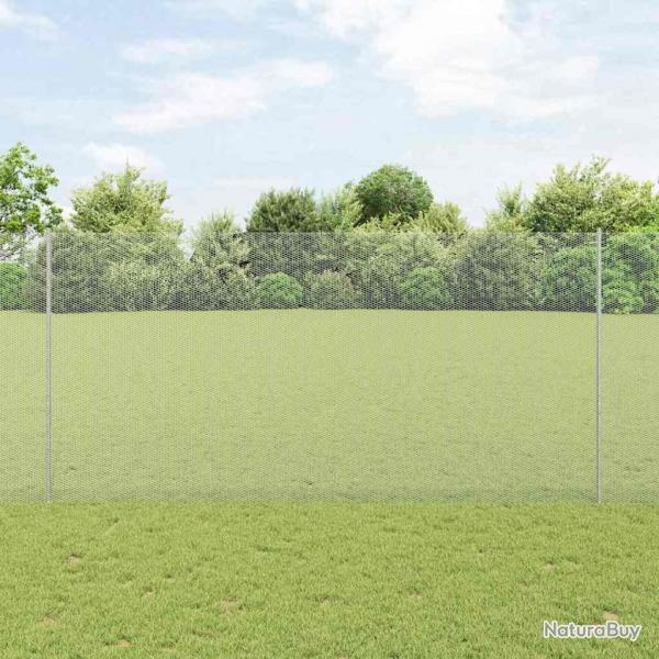 Poteaux de clture 22 pcs U-Channel 160 cm Acier galvanis