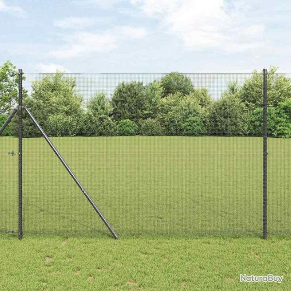 Clture en fil soud , grise, 1,6 x 10 m, en acier