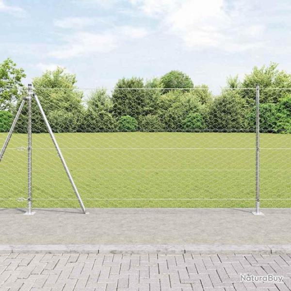 Clture hexagonale 1,2x50 m Acier galvanis
