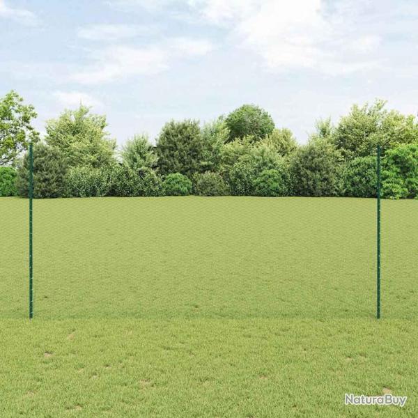 Pots de clture 11 pcs U-Channel Vert 150 cm Acier
