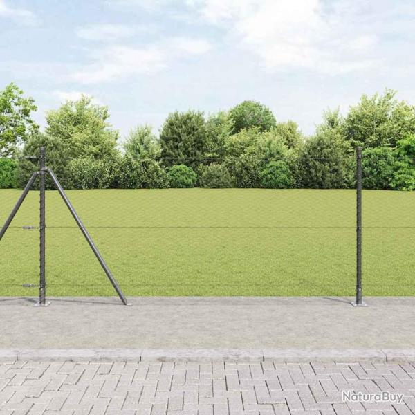 Clture hexagonale Gris 1x50 m Mtal