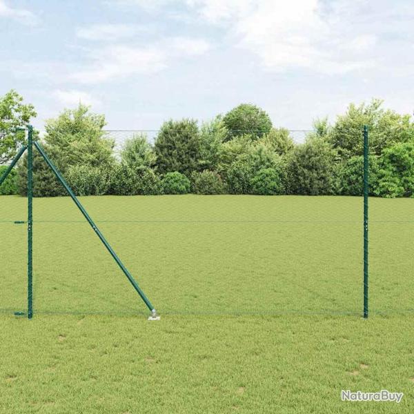 Clture hexagonale verte 1,6 x 25 m en acier