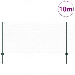 Poteaux de clôture 5 pcs U-Channel Vert 100 cm Acier