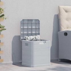 Boîte de rangement de jardin 90 L Gris clair