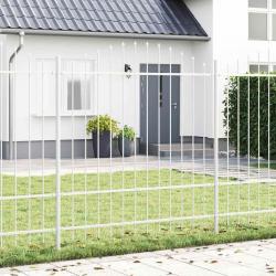 Clôture de jardin avec arc blanc, 5,1x1,75 m, en acier.