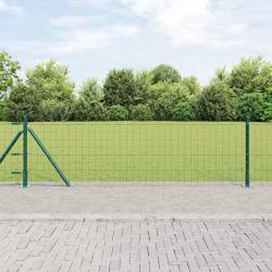 Clôture Euro avec 13 poteaux inclinés, 0,6 x 50 m en acier galvanisé