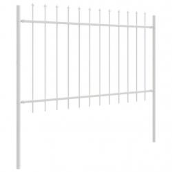 Clôture de jardin Blanc 5.1 x 1 m Acier enduit de poudre