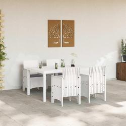 Ensemble de Dîner de Jardin 5 pcs Blanc 150 x 100 x 73 cm