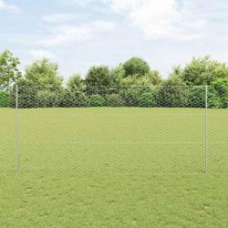 Poteaux de clôture 10 pcs U-Channel 140 cm en acier galvanisé