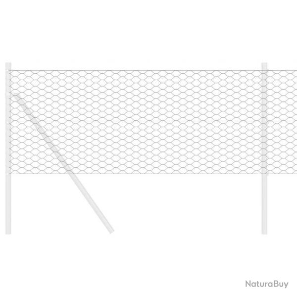 Clture Hexagonale Grise Gris 0.8 x 10 m Acier