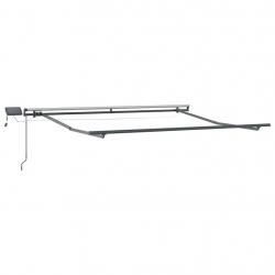Store rétractable manuel avec LED gris clair 300x250 cm
