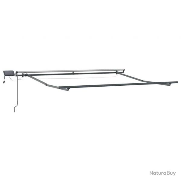 Store rtractable manuel avec LED gris clair 300x250 cm