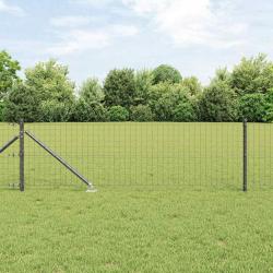 Poteaux de clôture avec piquet 26 pcs Ø32 mm 80 cm en acier galvanisé
