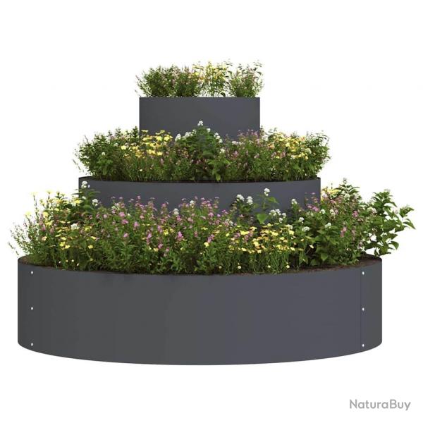Pot de fleurs en mtal Acier/anthracite Acier Grand Durable