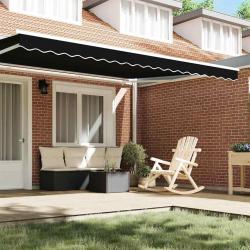 Valence de Store pour Cadre de 4,5 m Noir 4,3x0,2 m