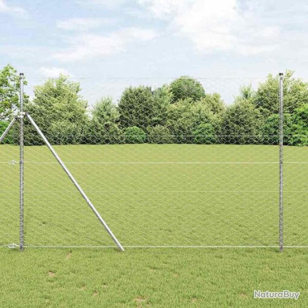 Clture Hexagonale 1.5x50 m Acier Galvanis
