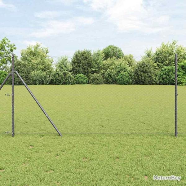 Clture Hexagonale Grise Gris 1.4 x 50 m Acier
