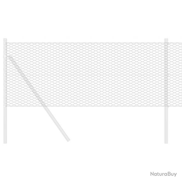 Clture Hexagonale Grise Gris 0.5 x 10 m Acier