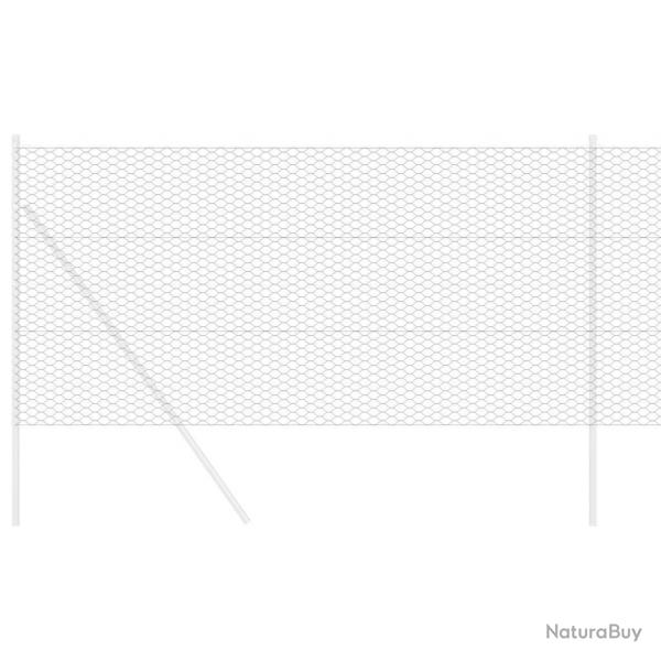 Clture Hexagonale Grise Gris 0.4 x 10 m Acier
