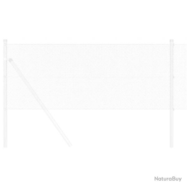 Clture Hexagonale Grise Argent 0.6 x 10 m Acier galvanis