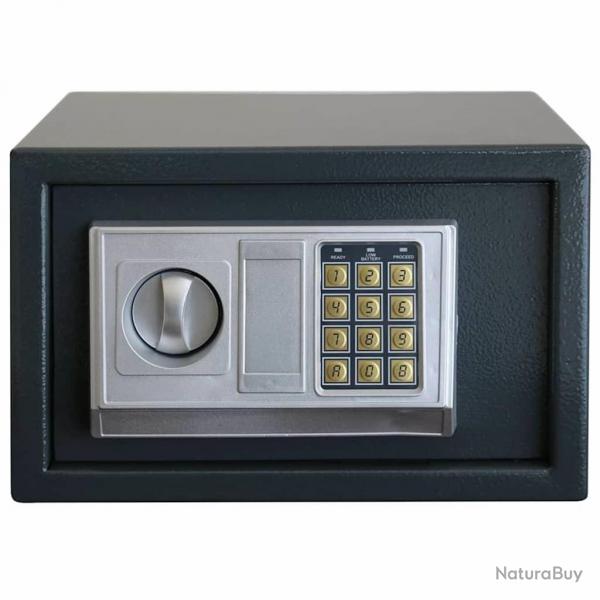 Coffre-fort lectronique Gris fonc 31x20x20 cm Acier
