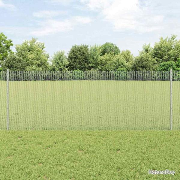 Poteaux de Clture 5 pcs U-Channel 80 cm Acier Galvanis